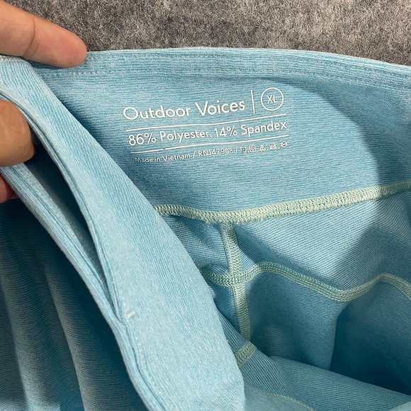 Outdoor Voices Leggings XL Pool Blue 3/4 Warmup High Rise Workout - Picture 5 of 11